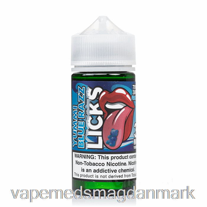 Vape Væske Frozty Yummi Blå Hindbær - Licks Roll Upz - 100ml 6mg